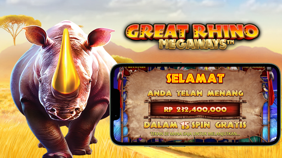 Great Rhino Slot Gacor adalah salah satu permainan slot online yang sangat populer di kalangan penggemar judi online. Dengan tema hewan Afrika yang eksotis, permainan ini menawarkan grafis yang memukau dan fitur-fitur menarik yang membuat pemain betah bermain.